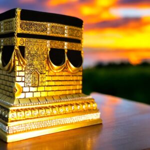 golden kaaba model islamic home decor